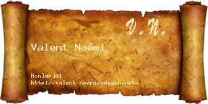 Valent Noémi névjegykártya